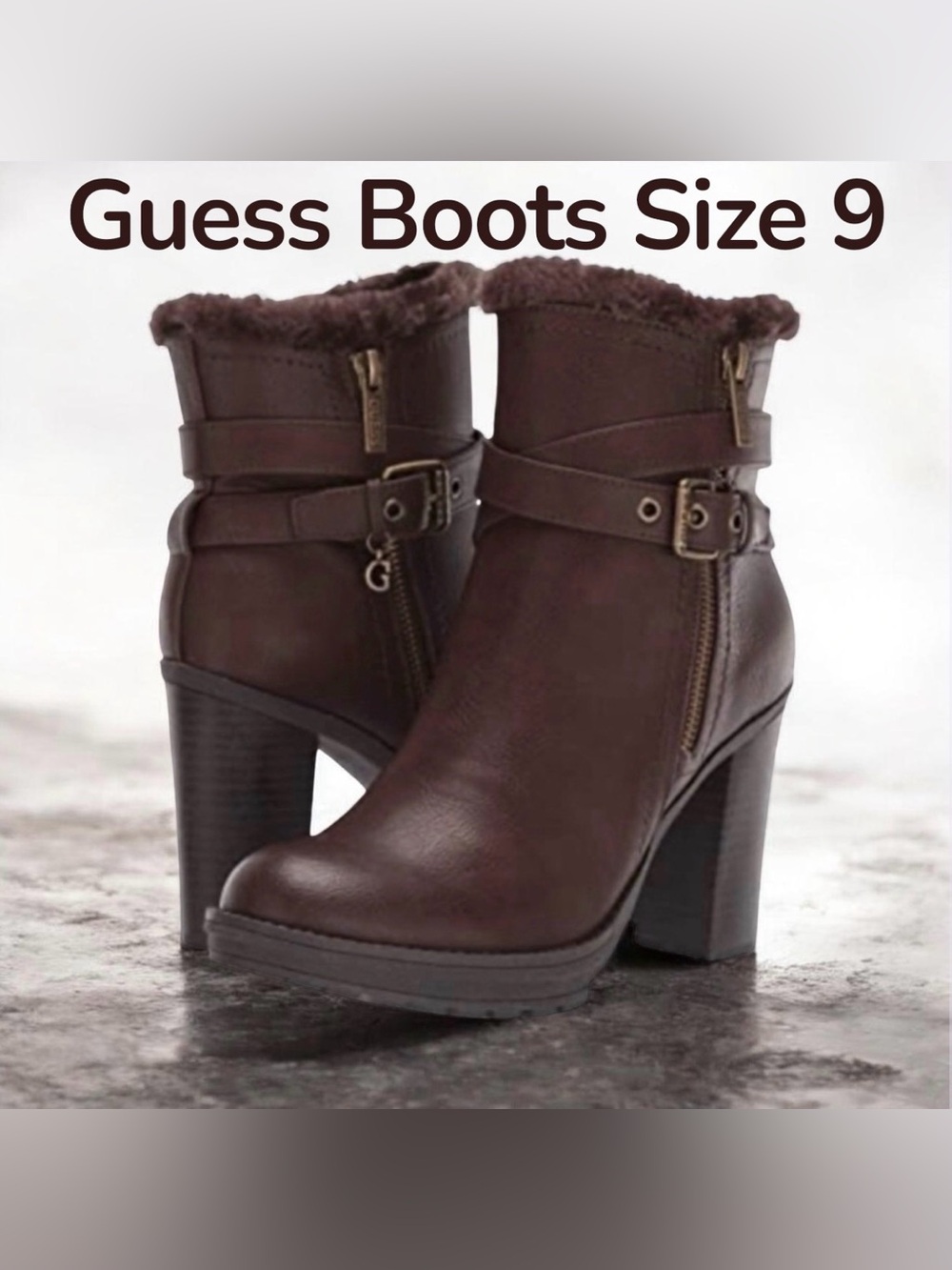Guess Boots Size 9M Dark Brown NWT